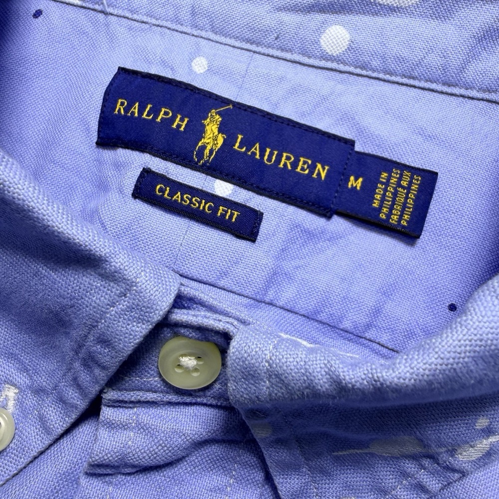 Ralph Lauren Classic Fit Paint Splatter Oxford Button Down Rare OCBDPreppy Shirt - Picture 9 of 10
